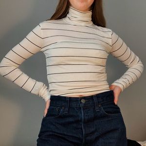 Forever 21 striped turtle neck top